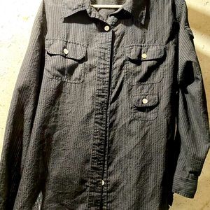 Button down sheer shirt